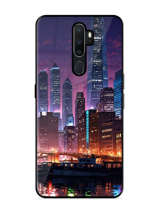 Neon Nightscape Glossy Soft Edge Case for Oppo A9 (2020) Chachhi