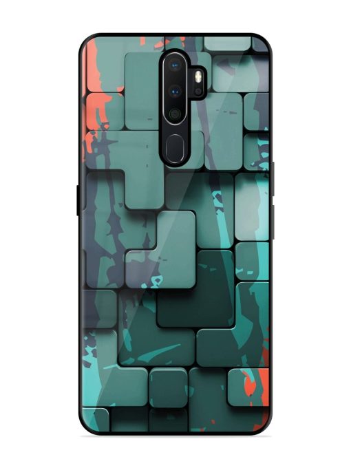 Abstract Geometric Mosaic Glossy Soft Edge Case for Oppo A9 (2020) Chachhi