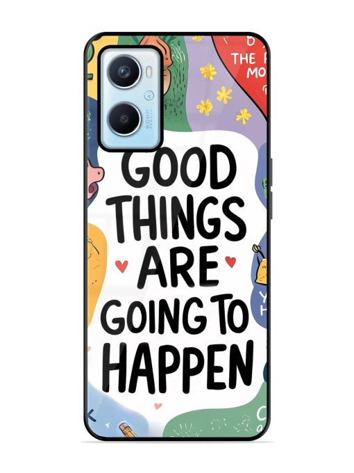 Uplifting Scribbles Glossy Soft Edge Case for Oppo A96 Chachhi