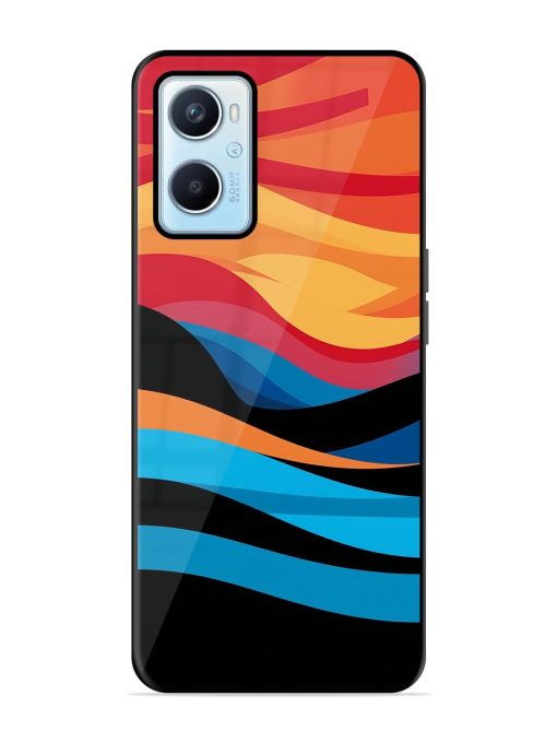 Blazing Currents Glossy Soft Edge Case for Oppo A96 Chachhi