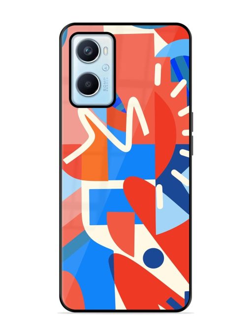 Abstract Harmony Glossy Soft Edge Case for Oppo A96 Chachhi