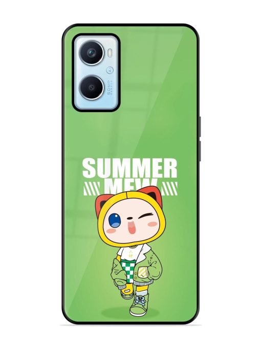 Purrfect Summer Glossy Soft Edge Case for Oppo A96 Chachhi