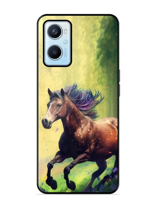 Enchanted Gallop Glossy Soft Edge Case for Oppo A96 Chachhi