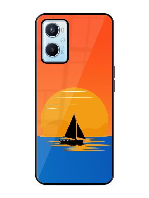 Sunset Sail Glossy Soft Edge Case for Oppo A96 Chachhi