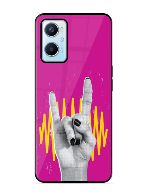 Rock Hand Glossy Soft Edge Case for Oppo A96 Chachhi