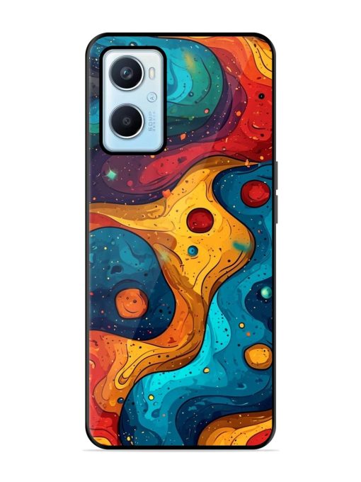 Cosmic Swirl Glossy Soft Edge Case for Oppo A96 Chachhi