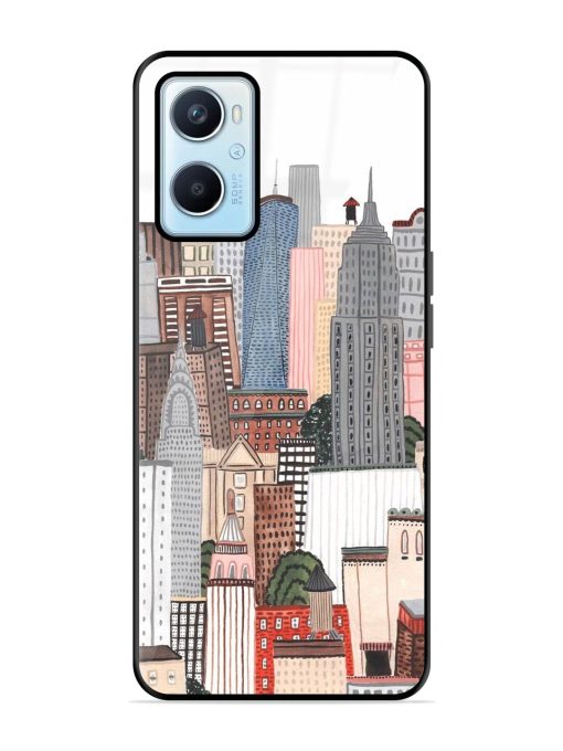 Cityscape Dreams Glossy Soft Edge Case for Oppo A96 Chachhi