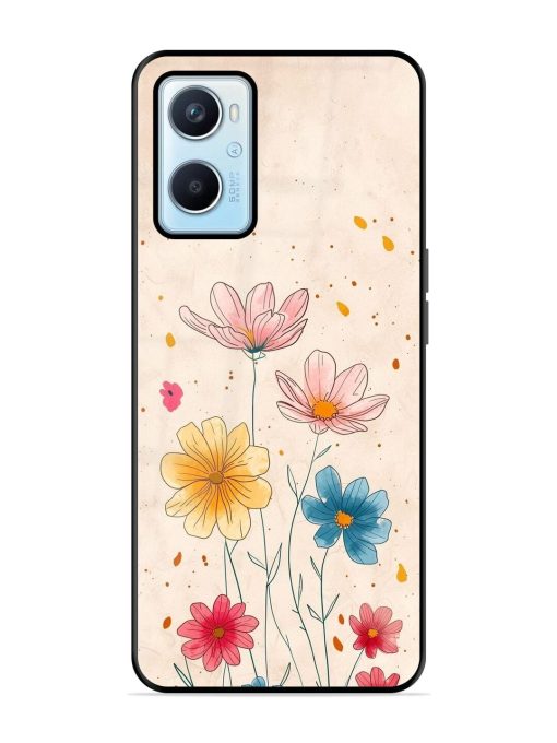 Delicate Bloom Glossy Soft Edge Case for Oppo A96 Chachhi