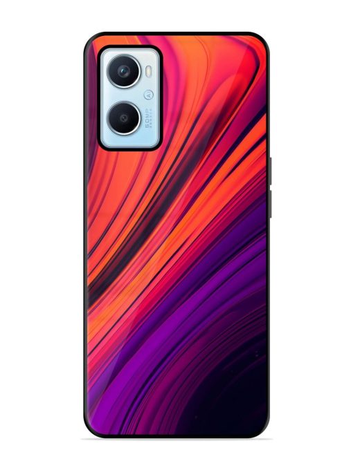 Crimson Curls Glossy Soft Edge Case for Oppo A96 Chachhi