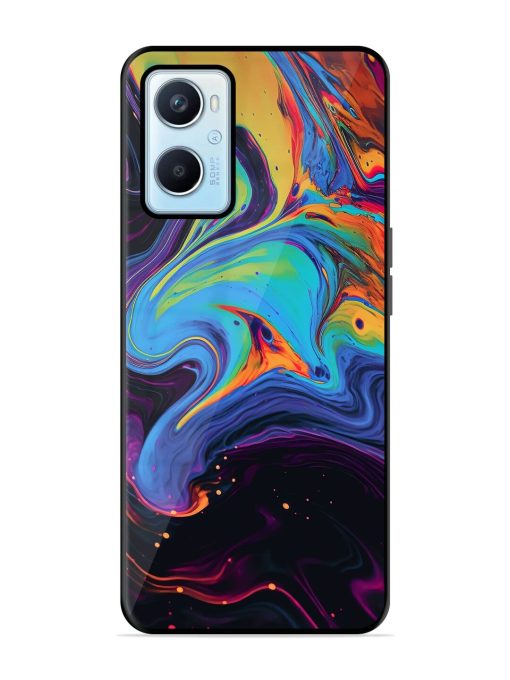 Liquid Dreamscape Glossy Soft Edge Case for Oppo A96 Chachhi