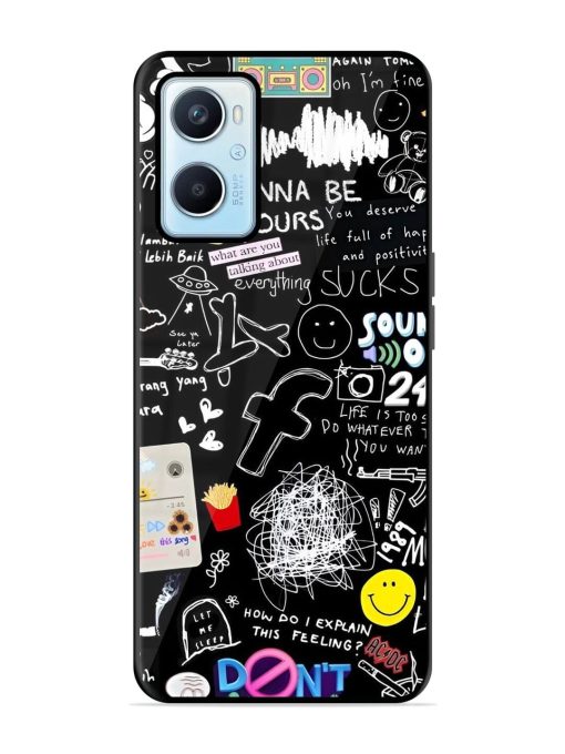 Doodle Diary Glossy Soft Edge Case for Oppo A96 Chachhi