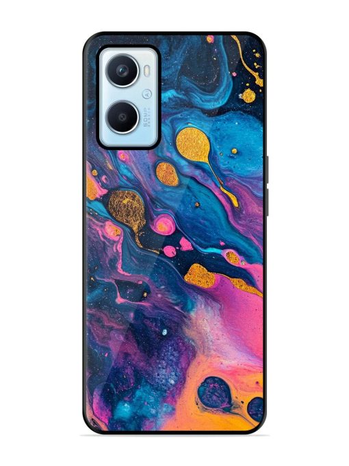 Cosmic Swirl Glossy Soft Edge Case for Oppo A96 Chachhi