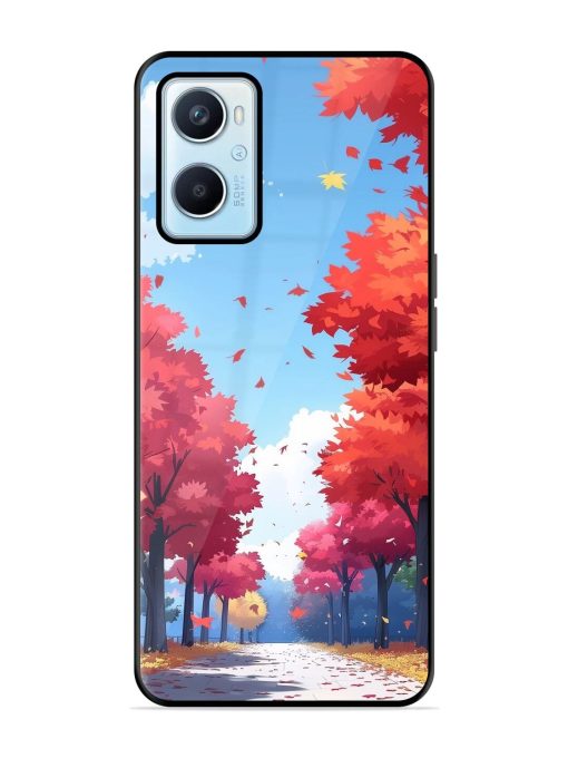 Autumn'S Embrace Glossy Soft Edge Case for Oppo A96 Chachhi