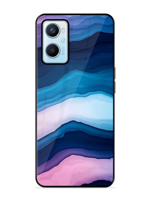 Oceanic Layers Glossy Soft Edge Case for Oppo A96 Chachhi