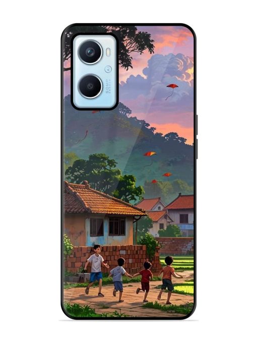 Sunset Play Glossy Soft Edge Case for Oppo A96 Chachhi