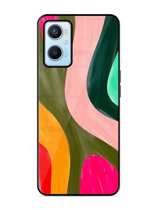 Wavy Wonder Glossy Soft Edge Case for Oppo A96 Chachhi