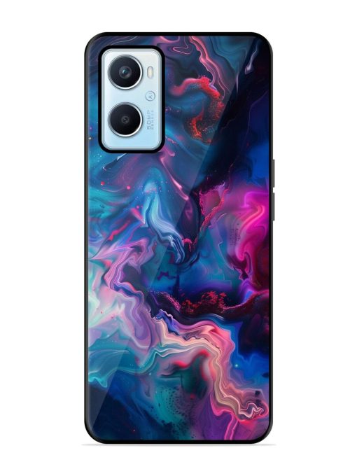 Cosmic Swirl Glossy Soft Edge Case for Oppo A96 Chachhi