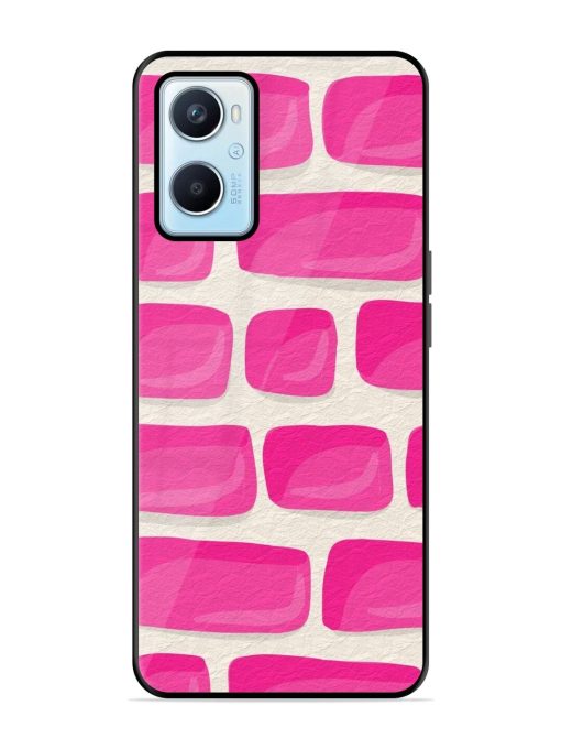 Pink Brick Wall Glossy Soft Edge Case for Oppo A96 Chachhi