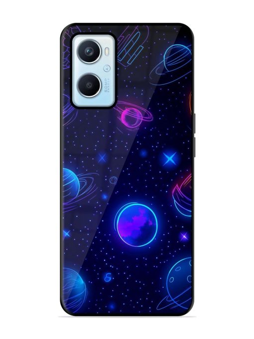 Neon Cosmos Glossy Soft Edge Case for Oppo A96 Chachhi