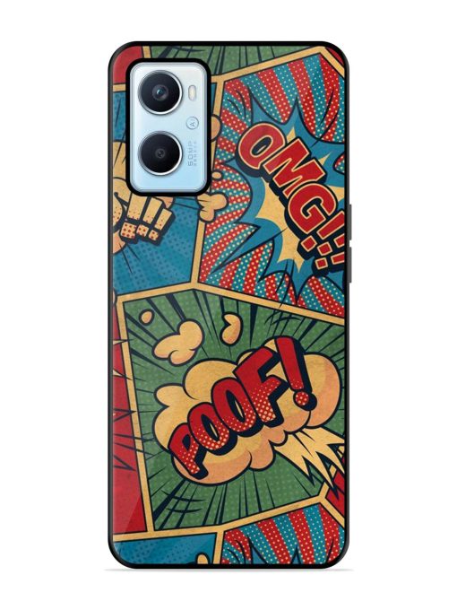 Comic Book Chaos Glossy Soft Edge Case for Oppo A96 Chachhi