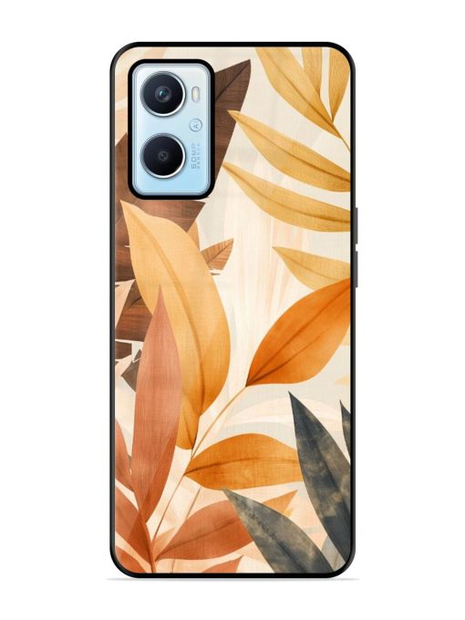 Earthy Elegance Glossy Soft Edge Case for Oppo A96 Chachhi