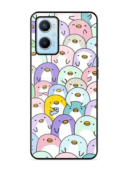 Penguin Party Glossy Soft Edge Case for Oppo A96 Chachhi