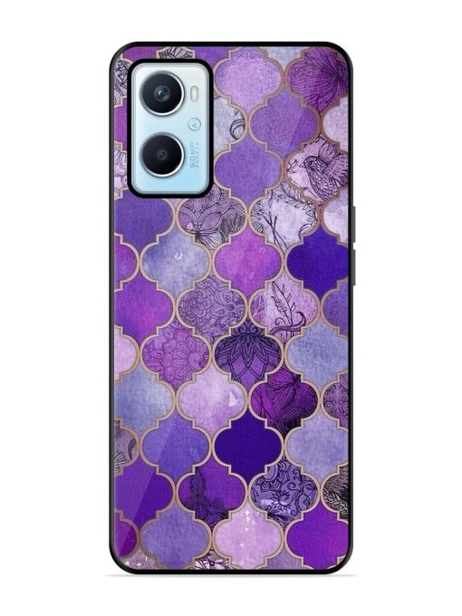 Purple Mosaic Magic Glossy Soft Edge Case for Oppo A96 Chachhi