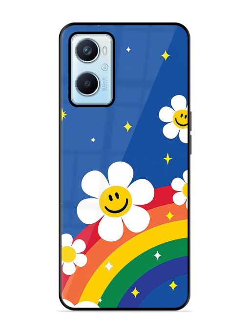 Happy Daisies And Rainbow Sky Glossy Soft Edge Case for Oppo A96 Chachhi