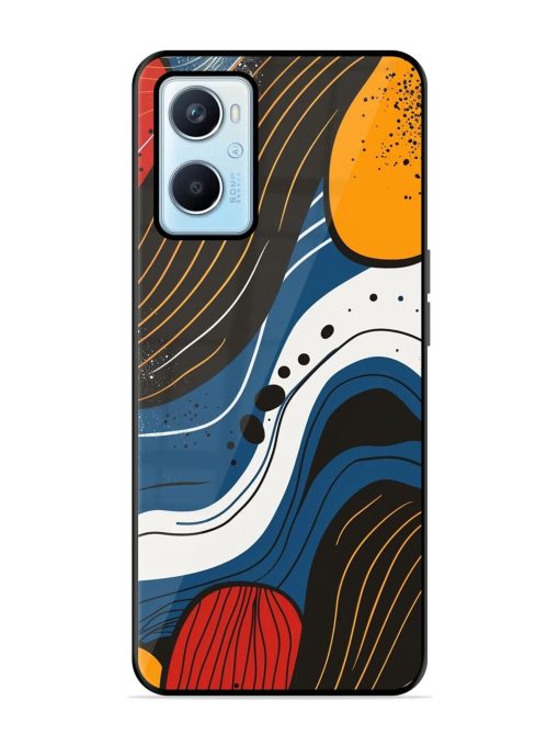 Abstract Expression Glossy Soft Edge Case for Oppo A96 Chachhi