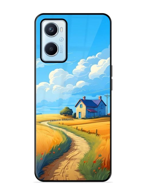 Countryside Cottage Glossy Soft Edge Case for Oppo A96 Chachhi