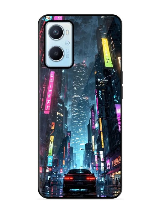 Neon Nightscape Glossy Soft Edge Case for Oppo A96 Chachhi