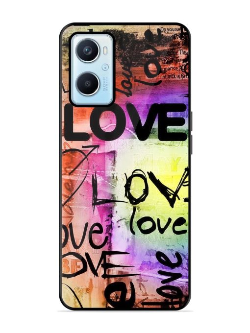 Love Graffiti Glossy Soft Edge Case for Oppo A96 Chachhi