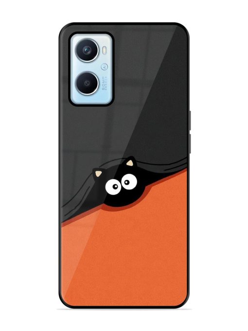 Peek-A-Boo Kitty Glossy Soft Edge Case for Oppo A96 Chachhi