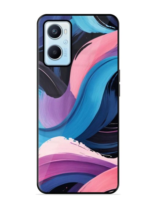 Whimsical Waves Glossy Soft Edge Case for Oppo A96 Chachhi