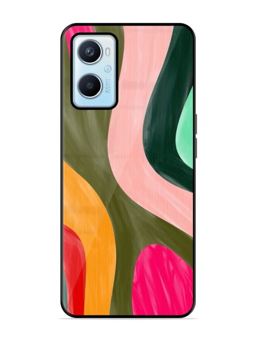 Wavy Wonderland Glossy Soft Edge Case for Oppo A96 Chachhi