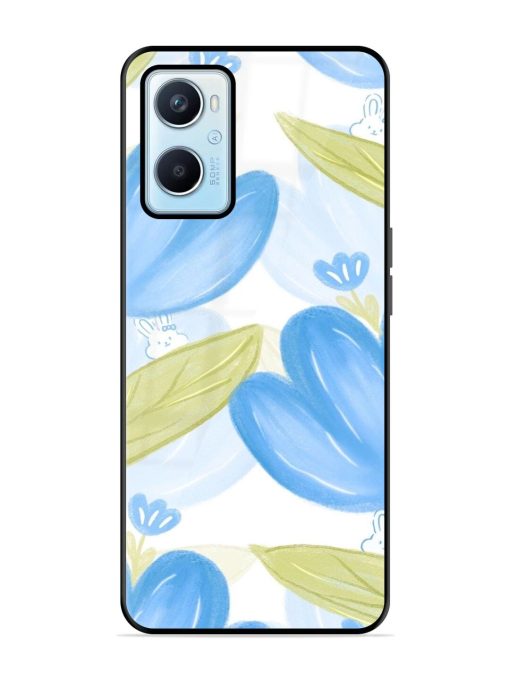 Bunny'S Blue Garden Glossy Soft Edge Case for Oppo A96 Chachhi