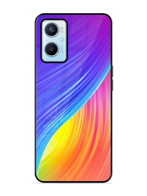 Neon Swirl Glossy Soft Edge Case for Oppo A96 Chachhi