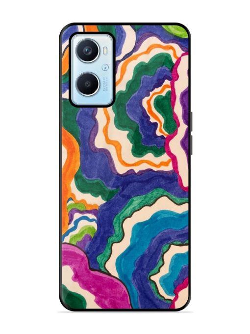 Wavy Wonder Glossy Soft Edge Case for Oppo A96 Chachhi