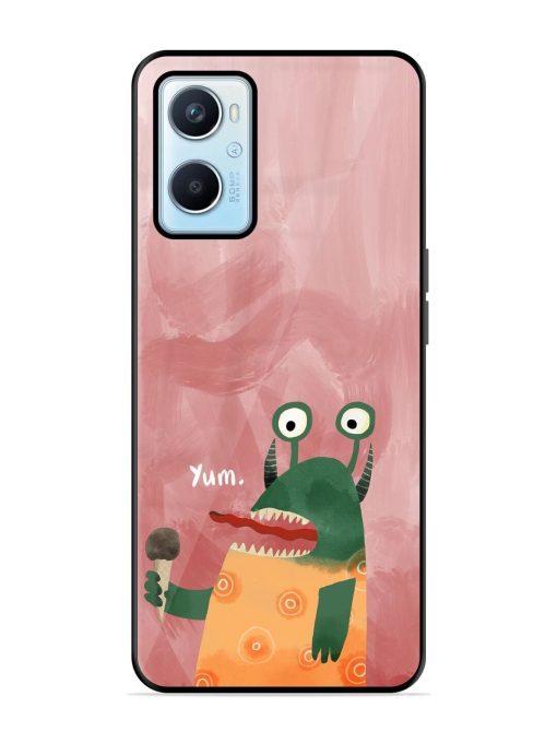 Hungry Monster Glossy Soft Edge Case for Oppo A96 Chachhi