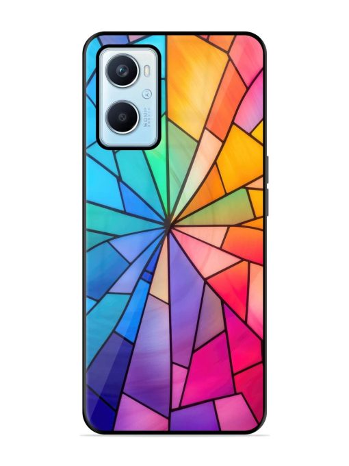 Stained Glass Kaleidoscope Of Colors Glossy Soft Edge Case for Oppo A96 Chachhi