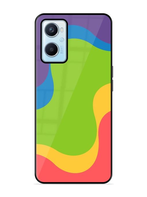 Wavy Rainbow Wonderland Glossy Soft Edge Case for Oppo A96