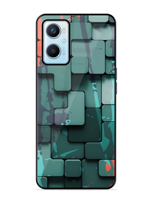 Abstract Geometric Mosaic Glossy Soft Edge Case for Oppo A96 Chachhi