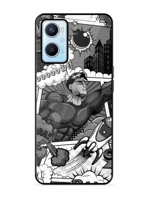 Comic Book Chaos Glossy Soft Edge Case for Oppo A96 Chachhi