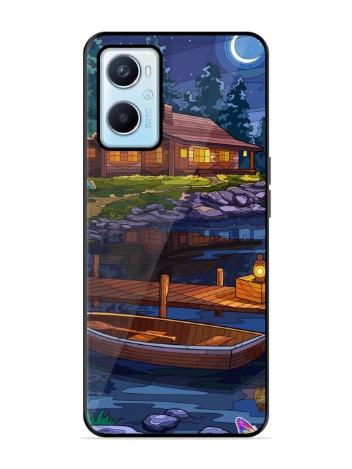 Moonlit Serenity Glossy Soft Edge Case for Oppo A96 Chachhi