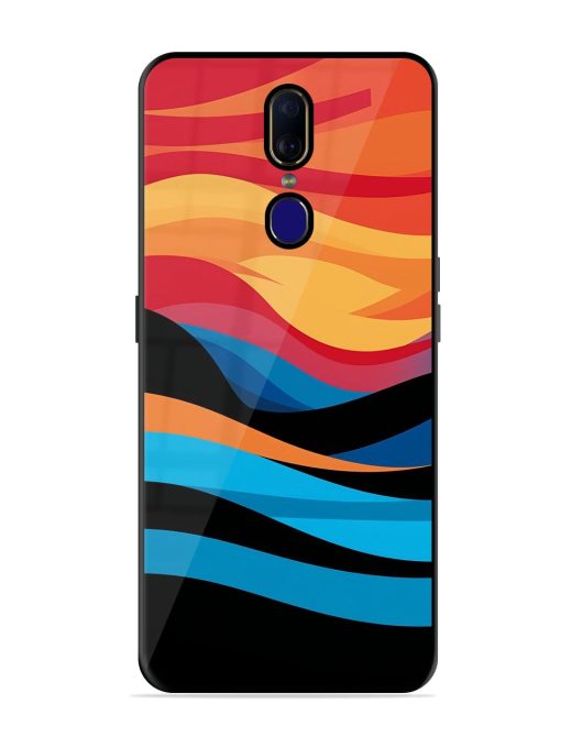 Blazing Currents Glossy Soft Edge Case for Oppo F11 Chachhi