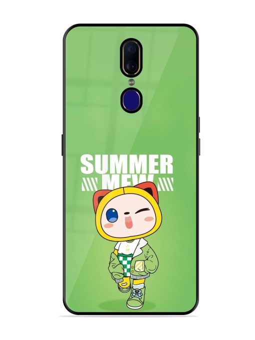 Purrfect Summer Glossy Soft Edge Case for Oppo F11 Chachhi