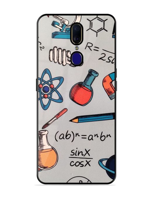 Science Doodle Glossy Soft Edge Case for Oppo F11 Chachhi