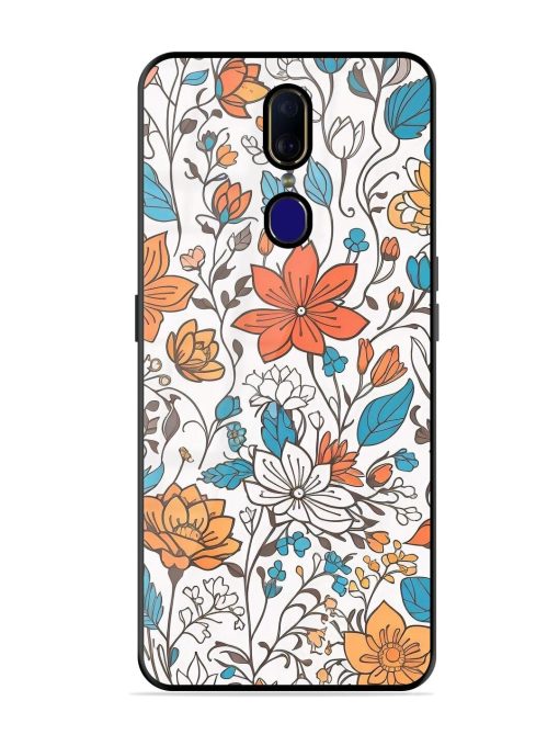 Floral Symphony Glossy Soft Edge Case for Oppo F11 Chachhi