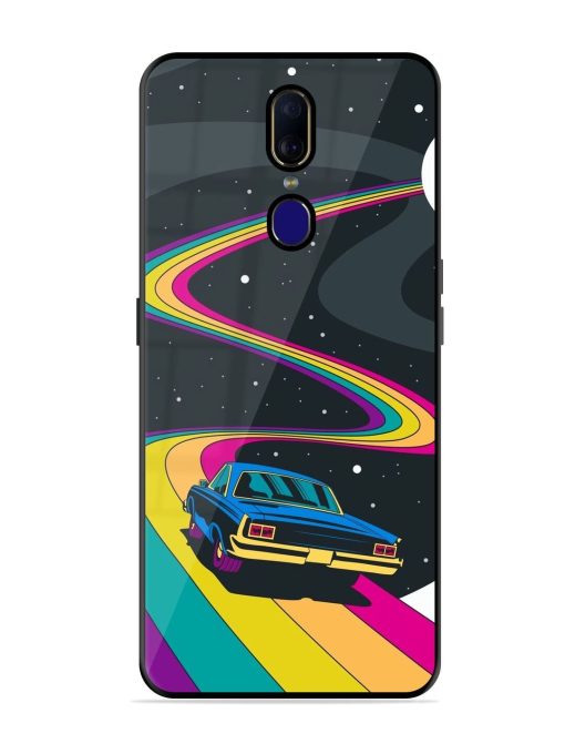 Rainbow Road Glossy Soft Edge Case for Oppo F11 Chachhi