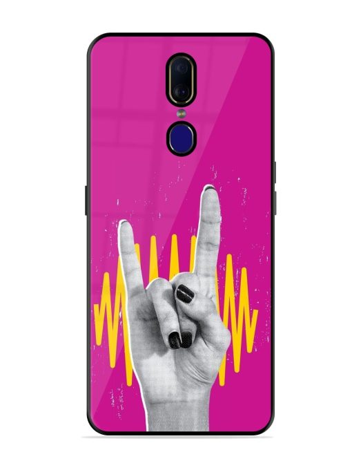 Rock Hand Glossy Soft Edge Case for Oppo F11 Chachhi